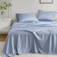 Couette fleurie bleue - Lit King, drap-housse en microfibre douce bleue, motif aquarelle, 1 pièce