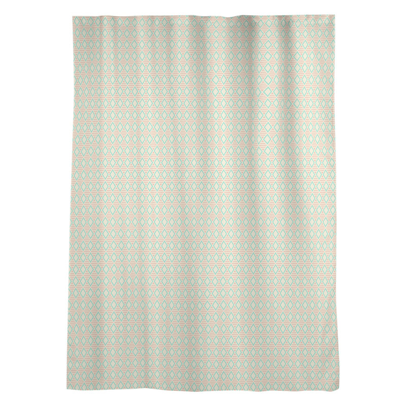 Avicia Sateen Sheer Curtain Single Panel, Teal/Orange