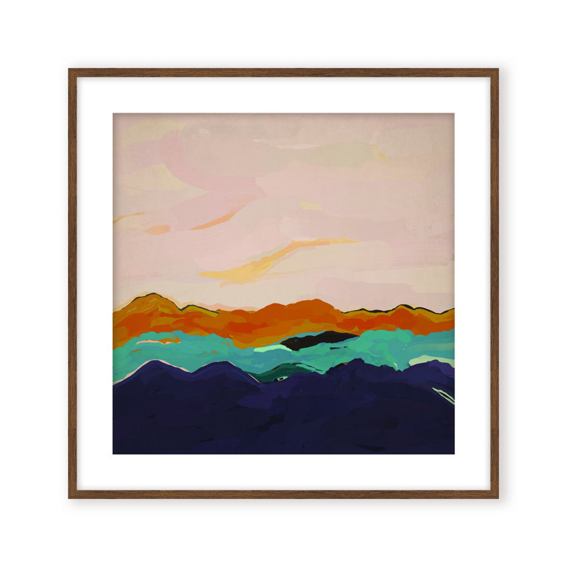 Nature Inspired Twilight Silhouette, 48" H x 48" W, Framed Canvas, Brown