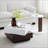 Rotating Coffee Table With 2 Drawers