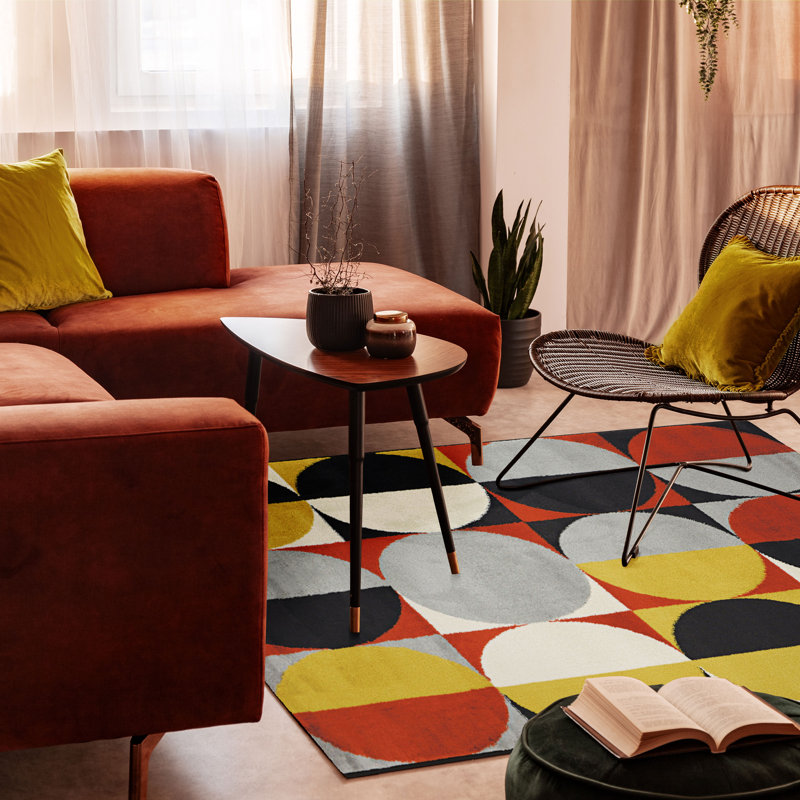 Dyess Polka Dots Area Rug, Rectangle 120cm x 170cm