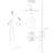 Shower System With Waterfall Tub Spout,12 Inch Ceiling Mount Square Shower System With Rough-In Valve