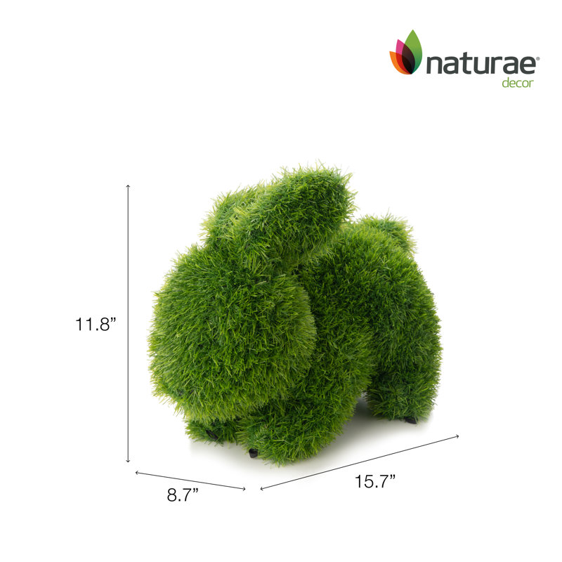 Turf Topiary Bunny with LED Lights 15-in
