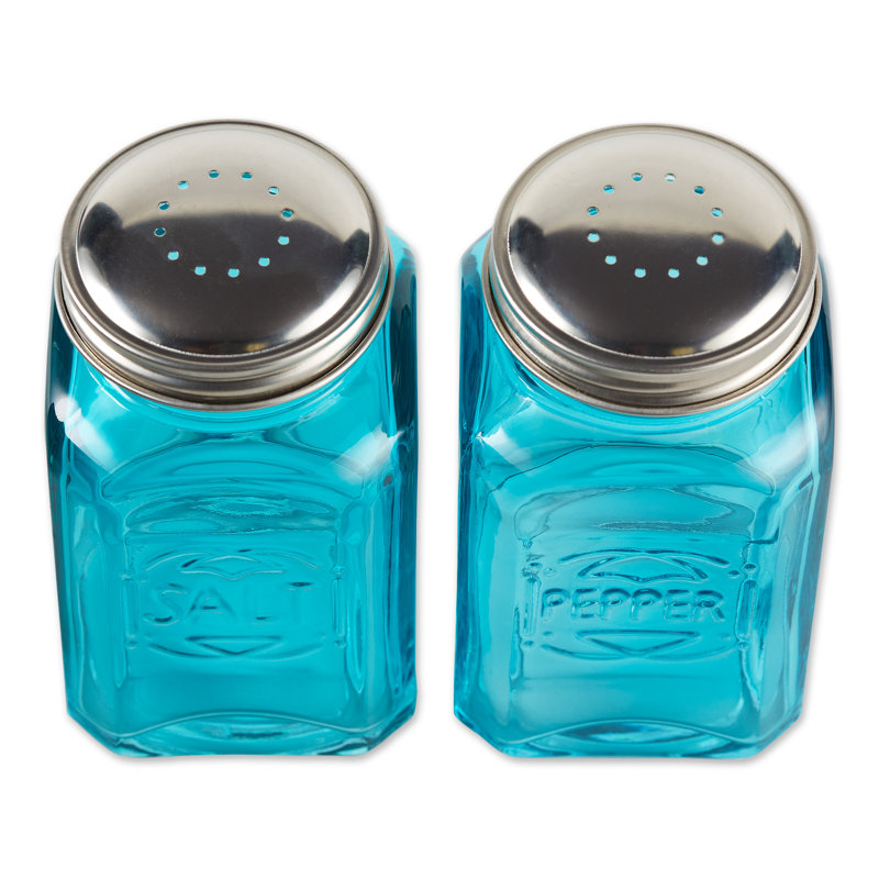 Ensemble salière et poivrière rétro RSVP International, Turquoise