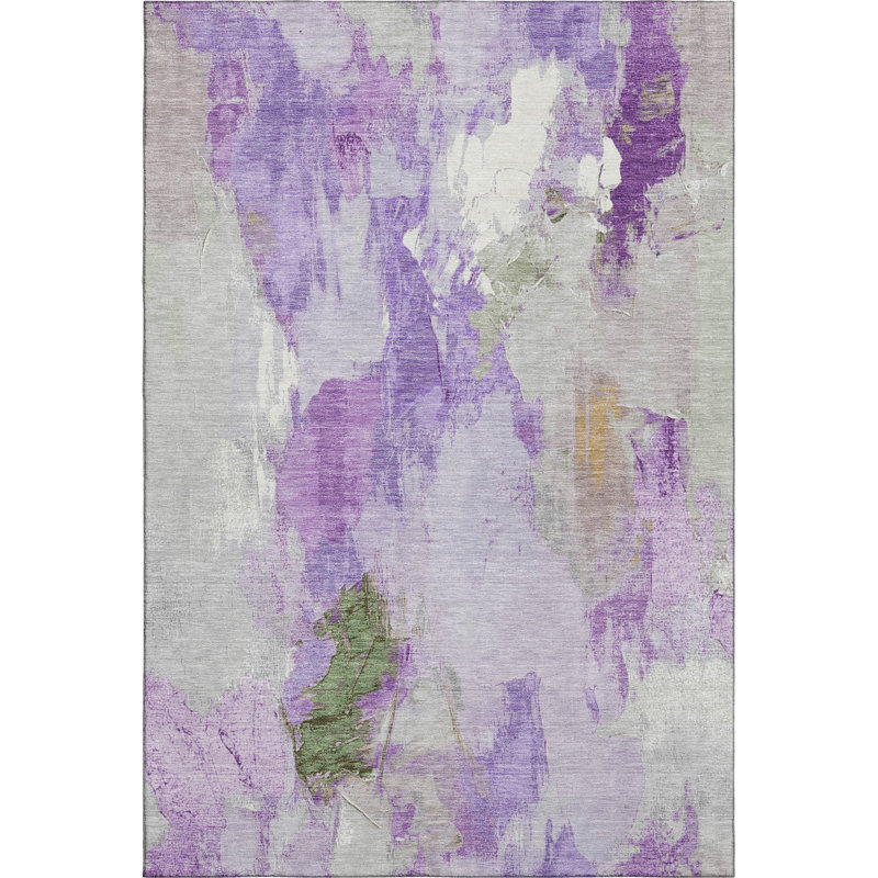 Premium Machine Washable Emest AMF1914 Abstract Rug, Rectangle 5' x 7'6"