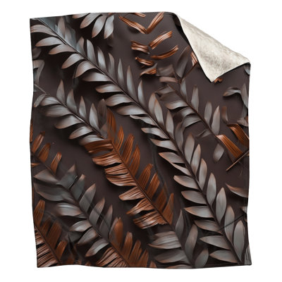 Couvertures bronze à feuilles de palmier