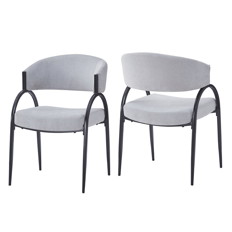 Chaises de salle à manger rembourrées avec pieds en métal seulement, sans les tables