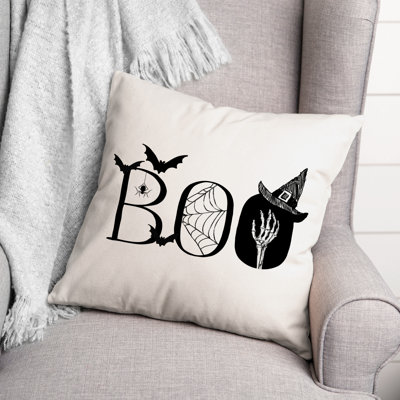  Boo Square Pillow Cover & Insert