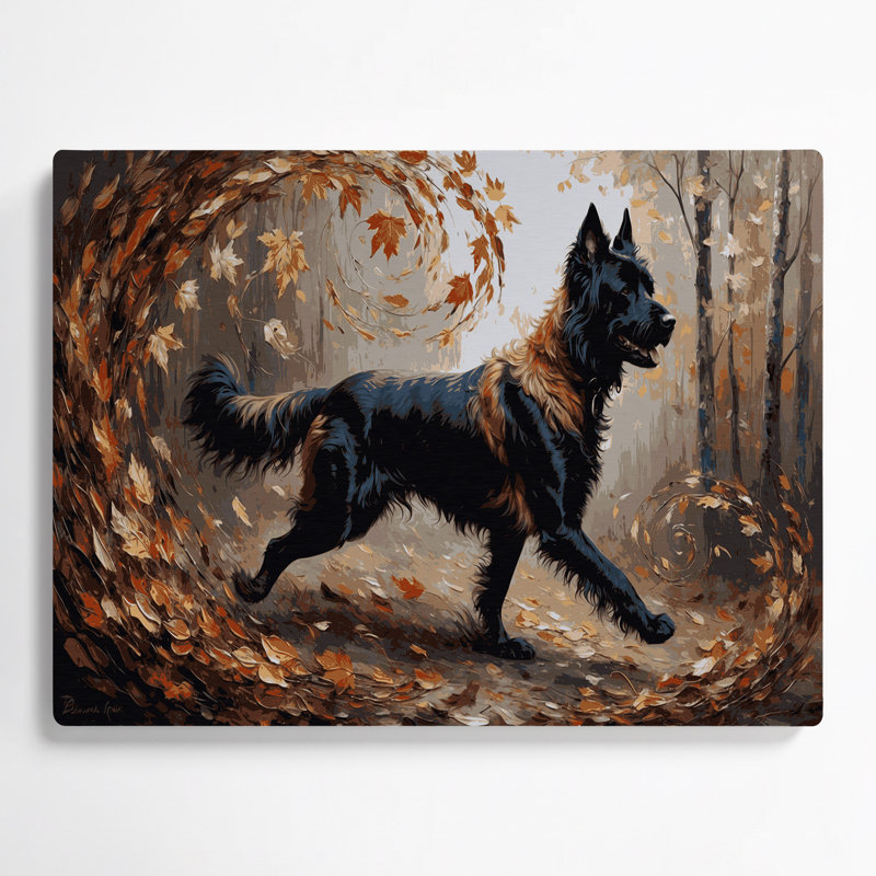 «Dogs Beauceron», art mural en métal brun, H 20 po x l 30 po