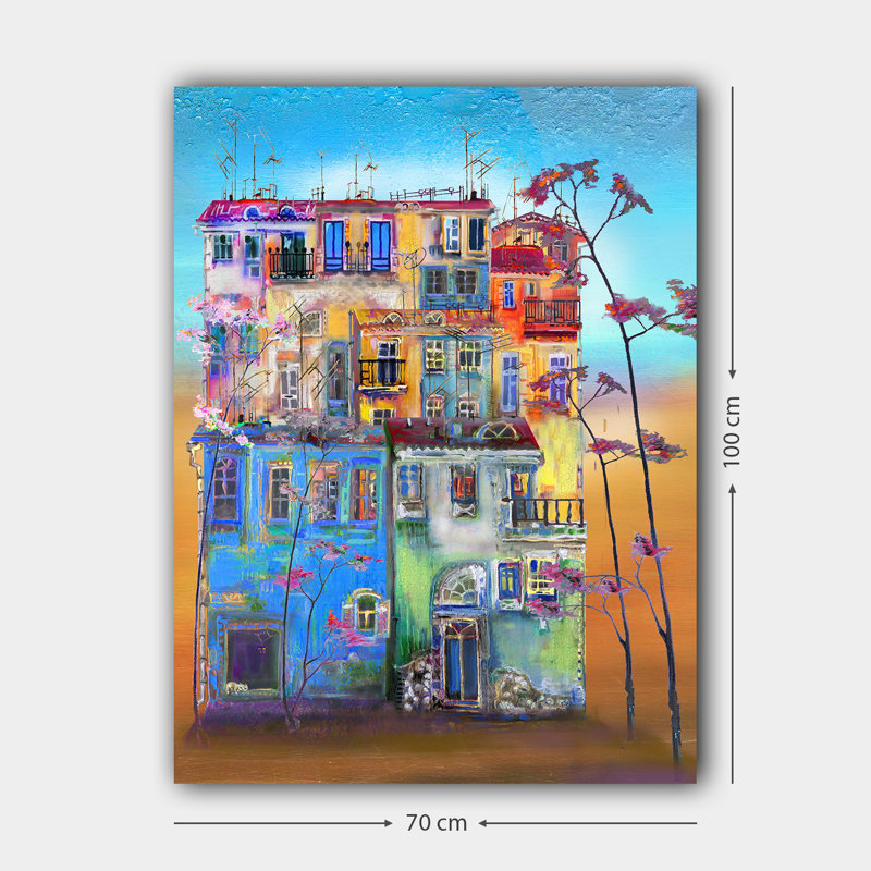 Stunning Decorative Canvas Painting, 27.6 x 39.4 Inches | 100% Cotton Canvas, 100% Wooden Frame (Thickness: 1.2 Inches) | Perfect for Living Room & Bedroom Decor, Vibrant Colors & Elegant Design