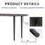 Solid Wood Oval Dining Table with Four Metal Legs Kitchen Tables-1765801967