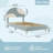 Twin Bed Frame with Headboard - Soft Blue & White Upholstered Arch Design, Wooden Slats Bed for Kids No Box Spring Needed, Easy Assembly-75541432