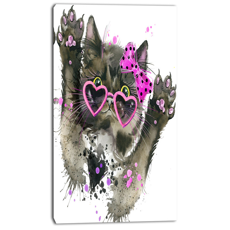« amusant black », reproduction d’art sur toile tendue, H 60 po x l 28 po x P 1,5 po