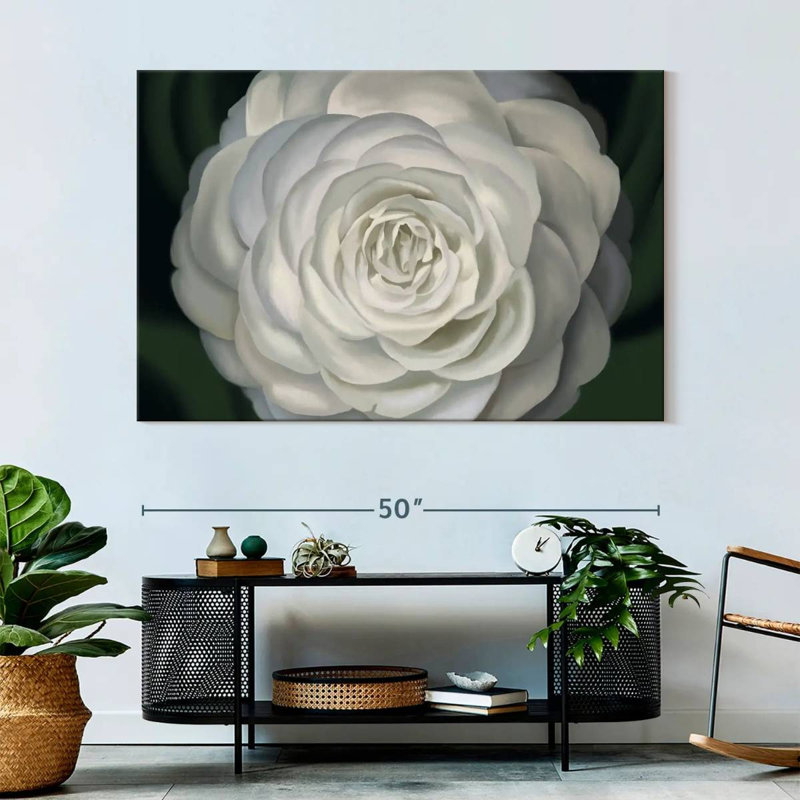 " Camellia ", 34" H x 51" W x 1.25" D