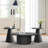 Ensemble de tables basses rondes 3 pièces Carnisha