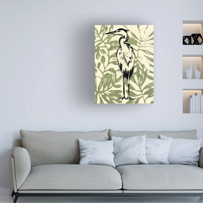 Art mural sur toile Rosecliff Heights June Erica Vess Retro Parlor Heron II
