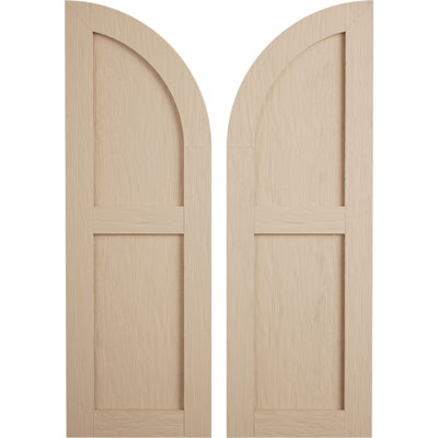 Timberthane deux panneaux plats égaux avec quarts de rideaux en faux arche (par paire)