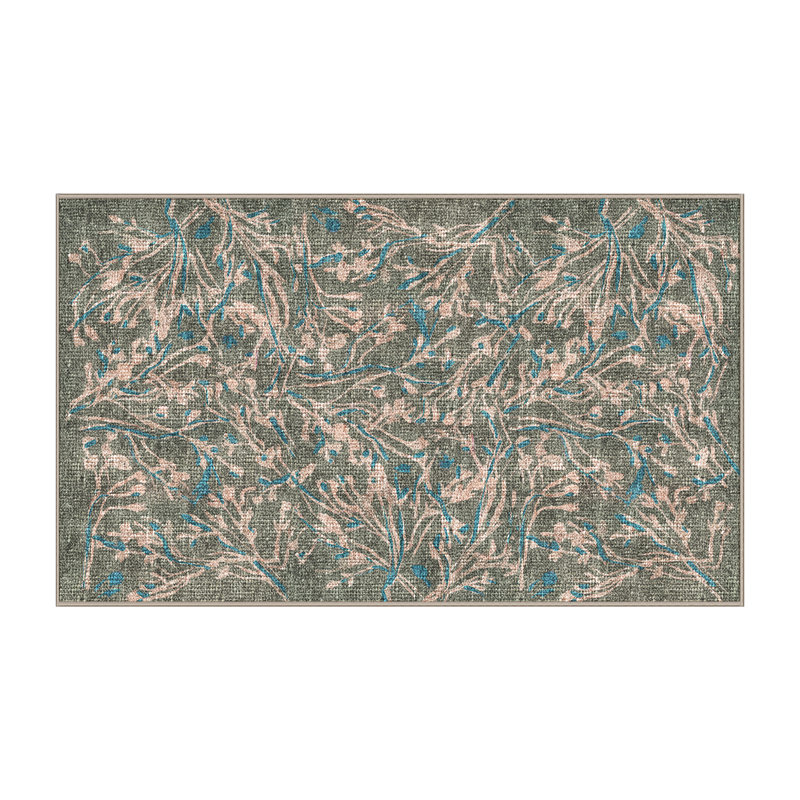 Caylum Hand Loomed Washable Floral Indoor Rug, Rectangle 3' x 5'