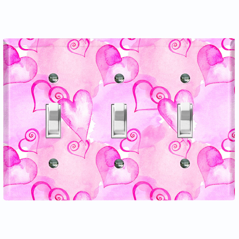 Patterned 3 - Gang Toggle Light Switch Standard Wall Plate