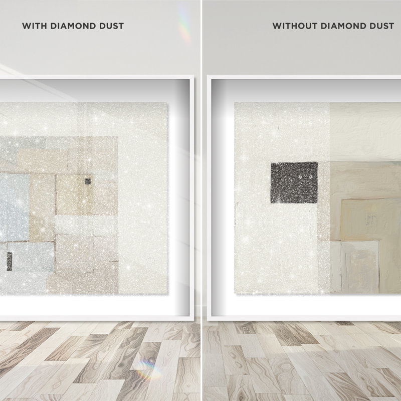 Soft Roughness Set Shadowbox Abstract Print by Oliver Gal, Black Frame, 12 x 12, 17.5"H x 17.5"W, White Shadowbox