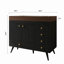 Meuble-lavabo autoportant 36 po avec comptoir en faux marbre, lavabo en céramique, 5 tiroirs et pieds en acier inoxydable-130901932