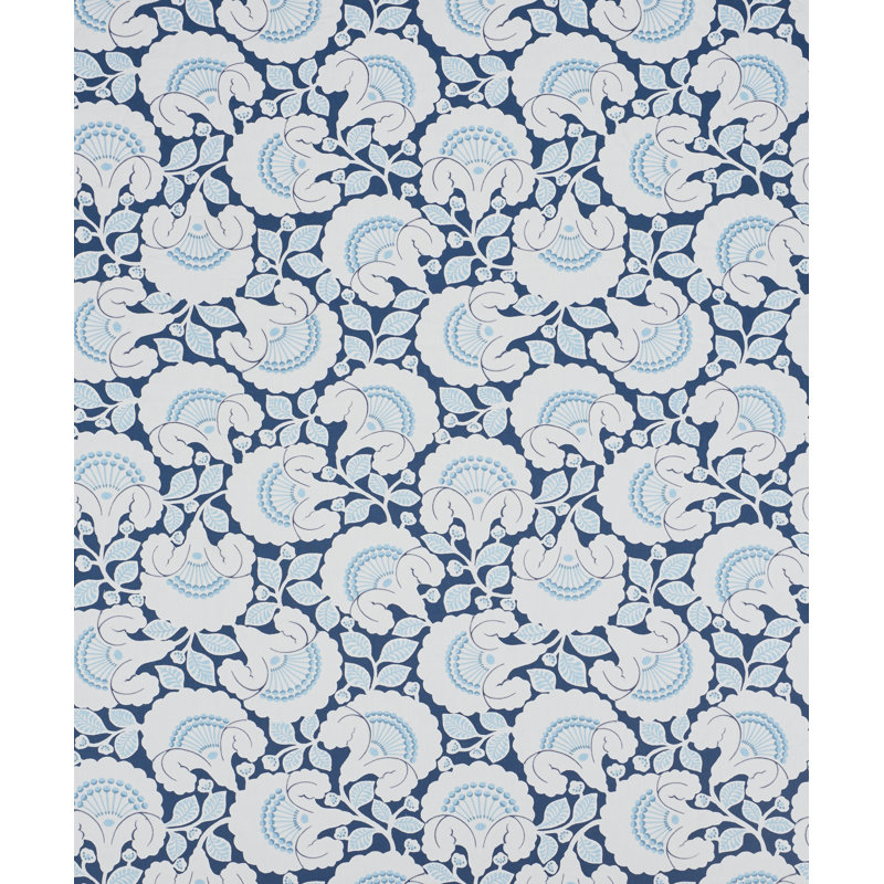 Jackie Applique Embroidery Fabric, Blue