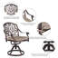 Fauteuil de patio pivotant avec coussin Vaidya-535575226