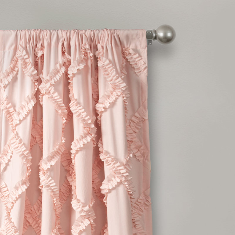 Semi Sheer Curtain, Blush, 137cm W x 213cm L