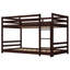 Lit superposé simple pour lit d'enfant avec garde-corps et escalier-507245687