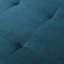 Velours bleu sarcelle de style Mid-Century moderne avec support de pieds en bouleau massif et texture, pieds de 30,5 x 30,5 x 17 pouces, pouces