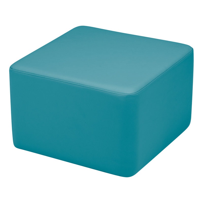 Pro Series Upholstered Square Ottoman 12" Height, Teal