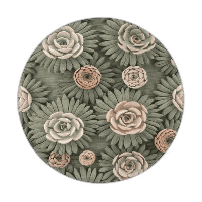 Tapis d'intérieur et d'extérieur brun Botanical