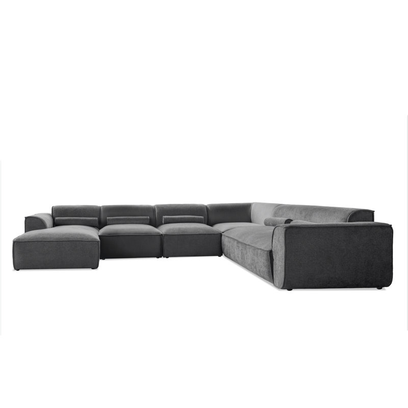 Flex Felix 8 Seater Corner Sofa , Dark Grey, Right Hand Facing