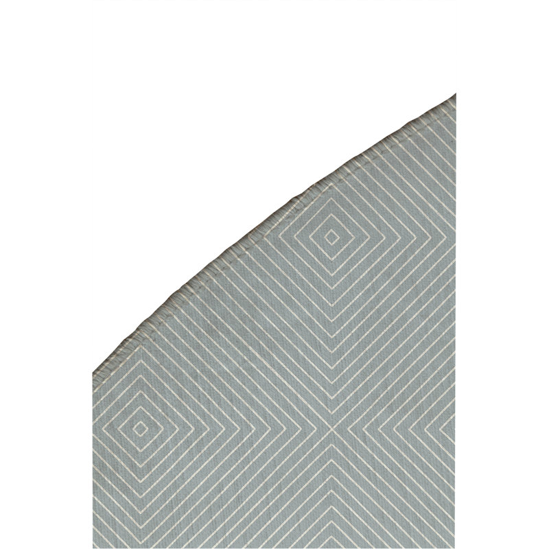 Eye Chev Non-Slip Outdoor Rug, Round 5'
