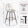 Gillham 360° Swivel Bar Height Stools Solid Back Bar Chairs with Backrest, Footrest for Kicthen/Bar