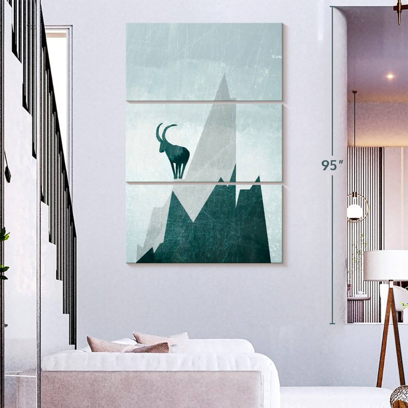 Brampt Blue Mountain Goat, 74" H x 48" W