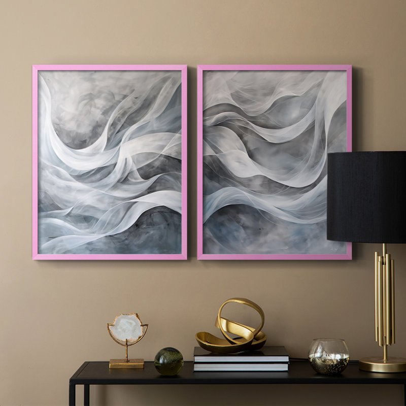 Série ABSTRACT CDLxxxi - reproduction encadrée de qualité supérieure - prête à être accrochée - aucun clou requis - aucun clou requis