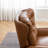 Genuine Leather Swivel Wingback Recliner-707884899