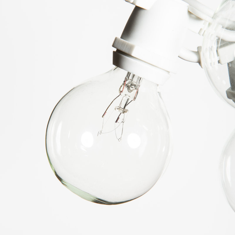 Outdoor 20 - Bulb 300'' Plug-in Globe String Light, White/Clear