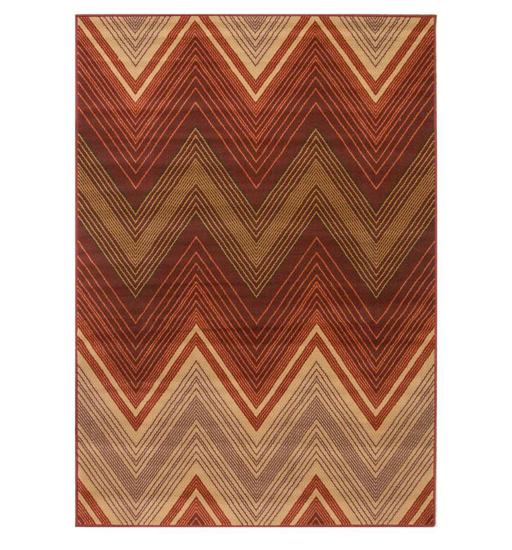 Brooklawn Chevron Shag Area Rug, Rectangle 80 x 150cm