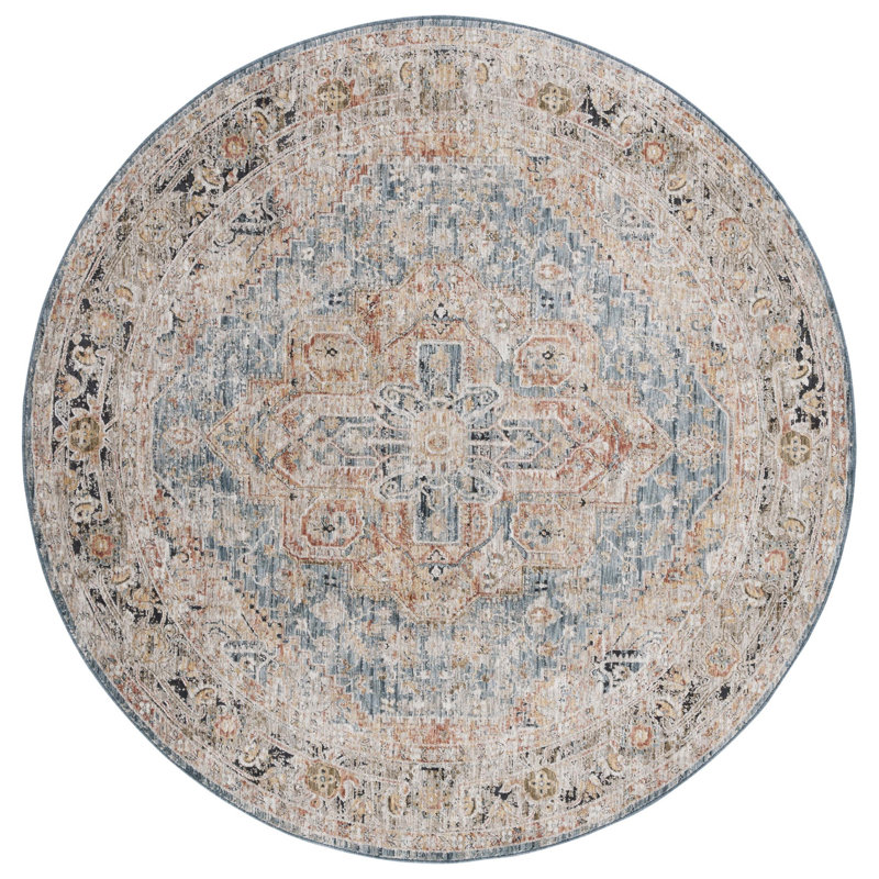 Tapis bleu Kater Silverado 110, Rond 6 pi 4 po