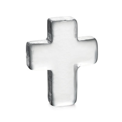 Handmade Glass Cross Figurine