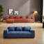 Canapé modulaire en velours luxueux à 4 places avec repose-pieds sans assemblage