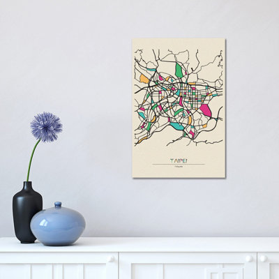 " Taipei, Taiwan Map " by Ayse Deniz Akerman