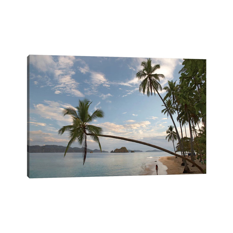 Tourist Walking Along Beach, Tortuga Island, Costa Rica by Tim Fitzharris - Wrapped Canvas Print, 20.32 cm H x 30.48 cm W