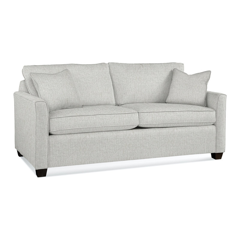 Charleston 77" Sleeper Sofa, Innerspring, Black, Snow Polyester Blend