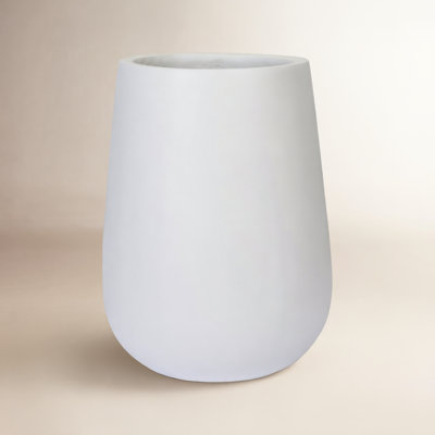 MacDonald Round Polyresin Modern Outdoor Pot Planter