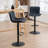 Swivel Adjustable Height Bar Stools, Leather Modern Barstools, Upholstered Counter Stool-244696