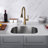 D Shape Undermount Stainless Steel Single Bowl Kitchen Sink-111566788