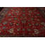 Tapis botanique traditionnel en laine noué à la main rouge de 12 pi 5 po x 16 pi 5 po 300 KPSI